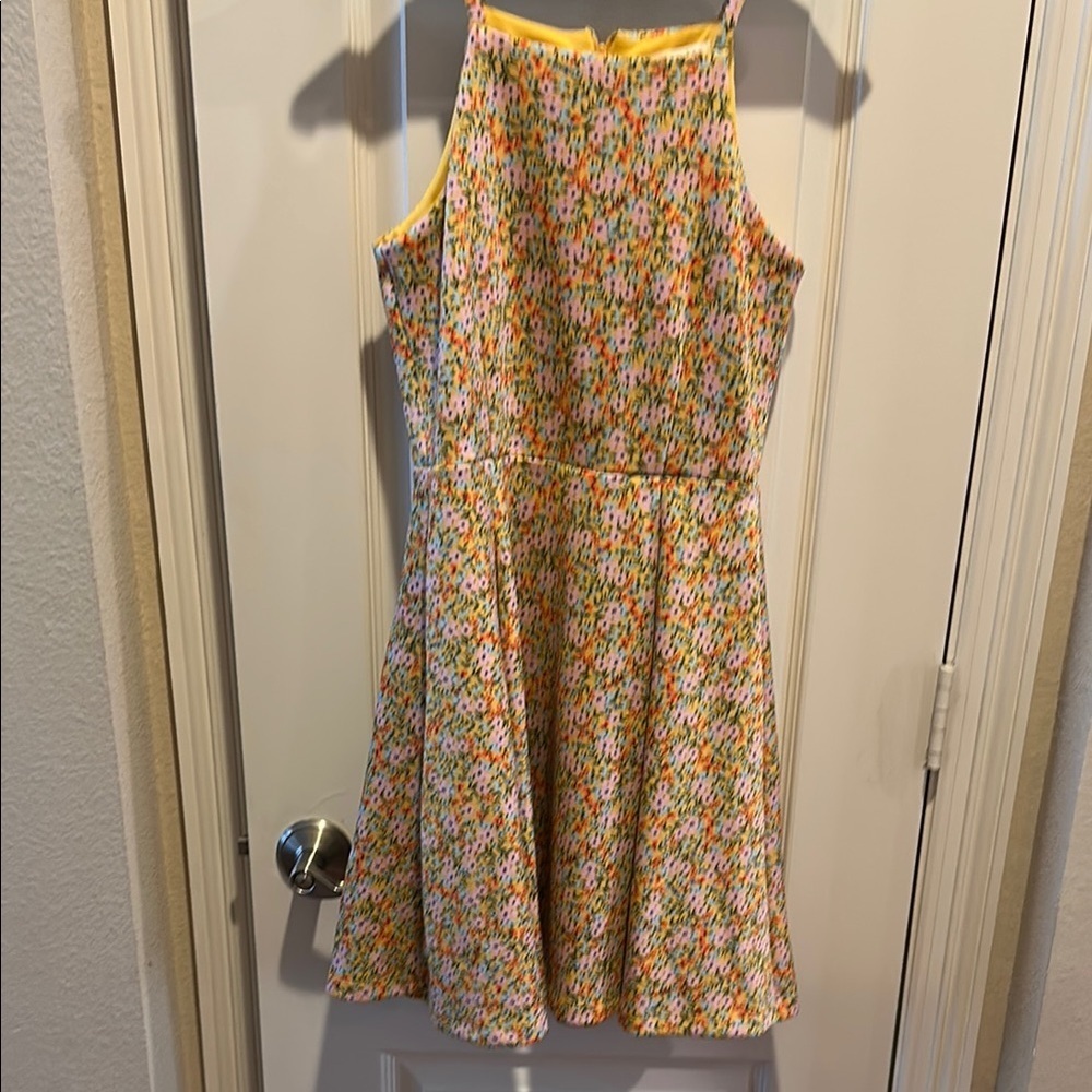 Copper Key Cream Ruffled Tiered Sundress